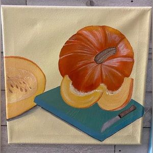 12x12 pumpkin season 🎃 oil painting